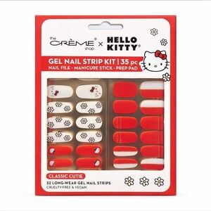 The Crème Shop x Hello Kitty Classic Cutie Gel Nail Strip Kit - Red and White